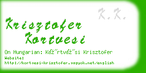 krisztofer kortvesi business card